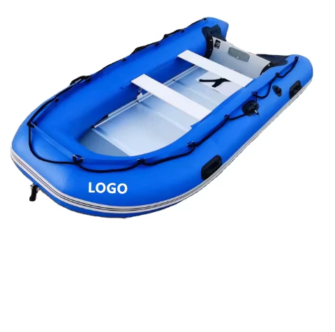 12 Capacity 18ft 550cm PVC Foldable Inflatable Boat with Transom Wheel