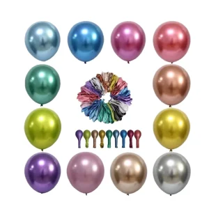 12″ Chrome Metallic Latex Balloon for Wedding Halloween Christmas Birthday Baby Shower Party Decoration