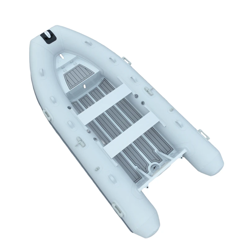 Barco de Pesca com Casco de Alumínio RIB360 de 12 Pés com Motor de Fora, Pequeno Barco para Vela