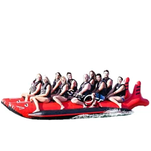 เรือกล้วยลมขนาด 12 ที่นั่ง เกมน้ำพีวีซีลม ฉลามวาฬลม