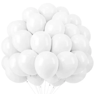 120 Pcs 12 Inch White Latex Balloon for Graduation Wedding Birthday Party Christmas Decorations
