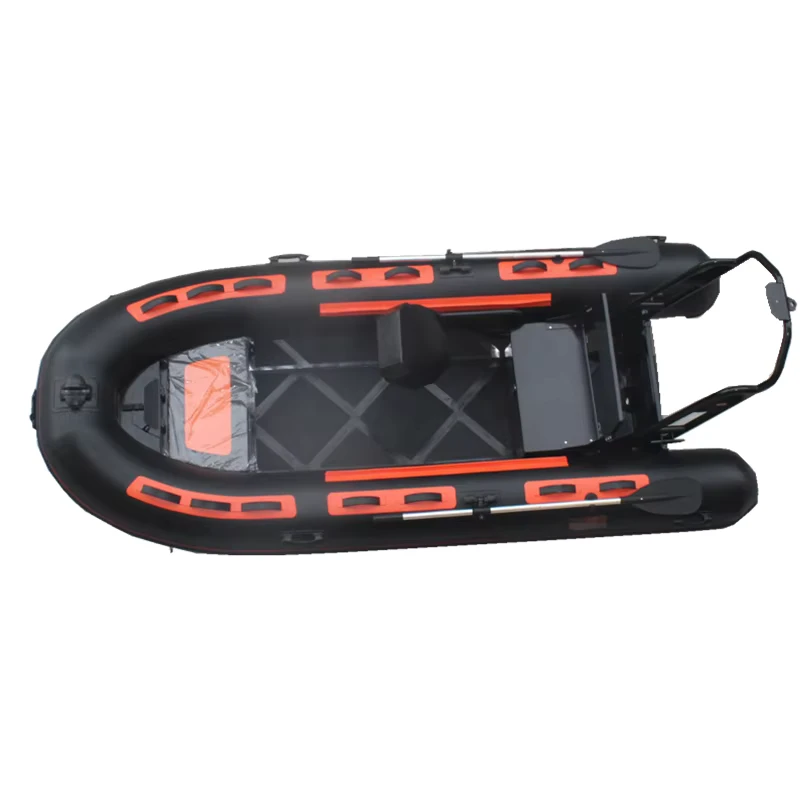 12ft Rigid Aluminum RIB360 Boat Double Hull PVC Hypalon Orca Inflatable Dinghy Boat with Luxury Equips