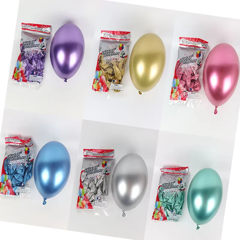 ลูกโป่งลาติกซ์โครเมียมหนา 12 นิ้ว สีเมทัลลิก สำหรับตกแต่งงานเลี้ยงวันเกิด