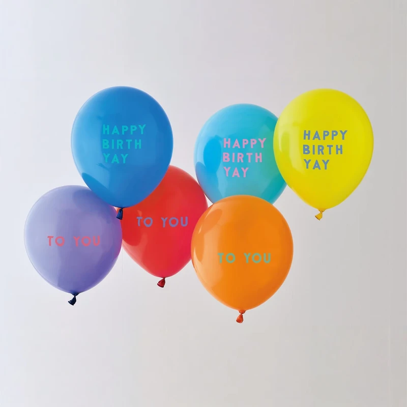 12インチ厚手シルクスクリーン印刷ラウンドバルーンラテックスバルーン誕生日パーティー装飾モデル01826