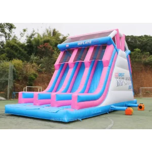 12x5m Custom Design Giant Plummet Slide Inflatable Obstacle Course for Kids and Adults