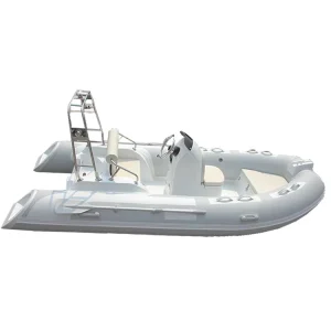 13ft 390cm Deep V Hull Rigid Fiberglass RIB 390 Inflatable Dinghy Fishing Rescue Hypalon PVC CE Certified Boat Trailer