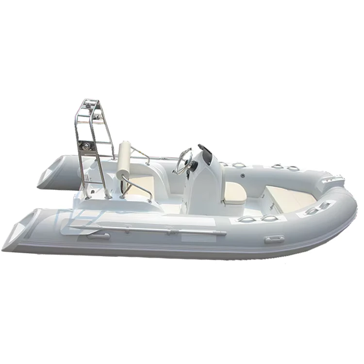 Bote Inflável Rígido de Fibra de Vidro RIB 390 de 13 pés 390cm, para Pesca e Resgate, Certificado CE, com Reboque Hypalon PVC