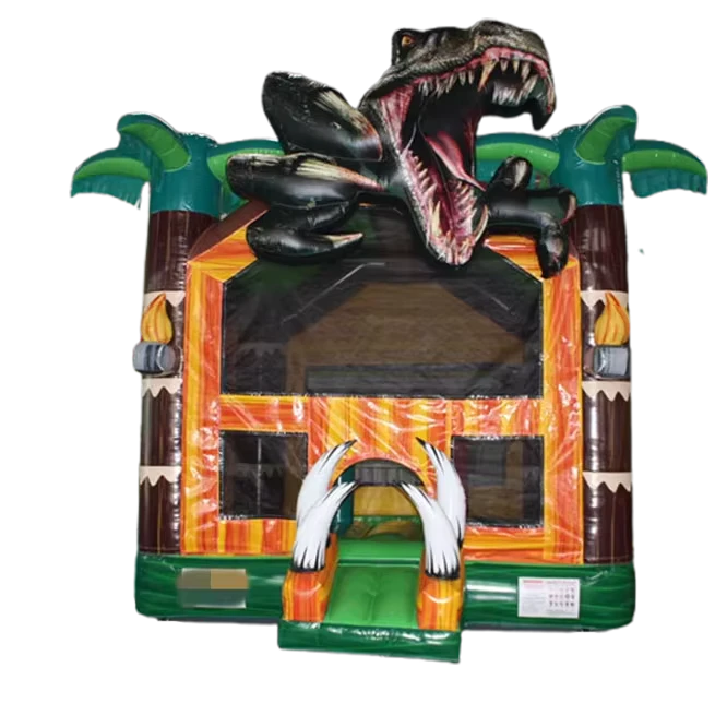 13ft Dinosaur Springkasteel Commercieel Opblaasbaar Springkasteel Kinderen Springkasteel met Glijbaan Commercieel Niveau PVC Aangepast Thema