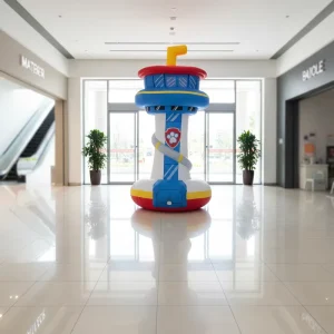 نموذج كرتوني HQ بطول 4م مع منفاخ، برج مراقبة قابل للنفخ، مقاوم للماء، مصنوع من قماش 210D متين بطول 13 قدمًا