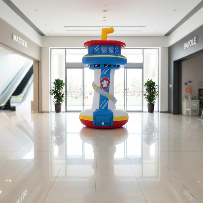 Modelo Cartoon HQ Durável de 13 pés com Ventoinha, Torre de Observação Inflável Gigante de 4M de Altura, Impermeável