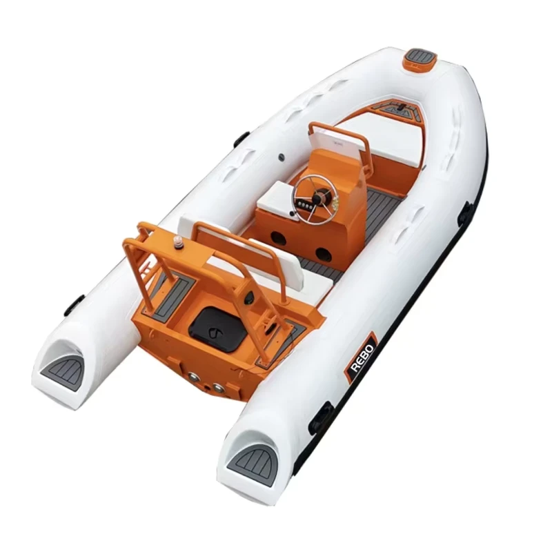 13ft RIB 390 Fiberglass Hull Deep V Shape CE PVC Hypalon Inflatable Boat for Sale