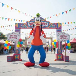 13ft Tall Waterproof Weather Resistant Cartoon Dog Inflatable Mascot for Festivals Event Decor Advertising