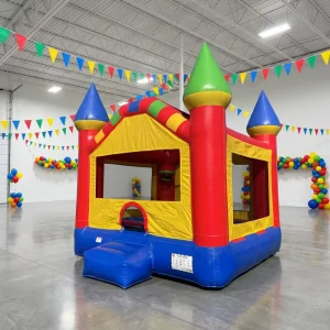 13x13ft Indoor Colorful Inflatable Bouncer Rainbow Bounce House Jumping Bouncy Castle with Blower