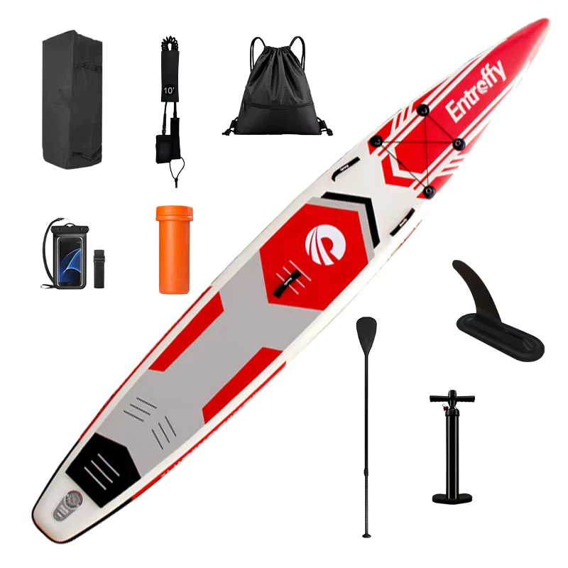 14′ Stand Up Racing Paddleboard ISUP Inflatable SUP Board for Water Sports