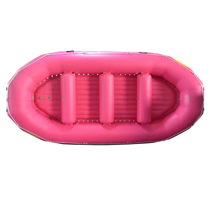 Rafting gonflable de 14 pieds pour eaux vives avec matériau PVC de 1,2 mm et 1,8 mm