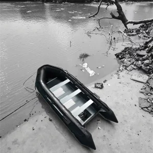 15,4ft Sport Inflatable Dinghy Yacht PVC met Aluminium Vloer Motor Rigid Buiten Pontonboot voor Drijven en Vissen