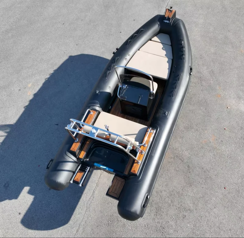 4,8 m RIB-Boot, PVC, starres aufblasbares Boot, stabil, für Angeln, Tauchen, Rudern, 6 Personen, leicht, langlebig, umweltfreundlich