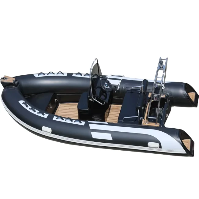 Barco RIB480A em PVC de 15.7 pés com Certificado CE, Barco de Pesca em Fibra de Vidro