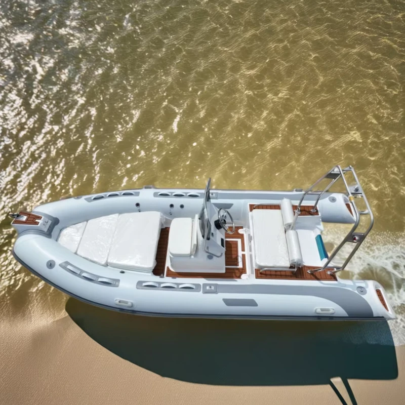 Perahu RIB480 Fiberglass Deep-V Speed 15.8 Kaki Perahu Mewah untuk Memancing dan Hiburan