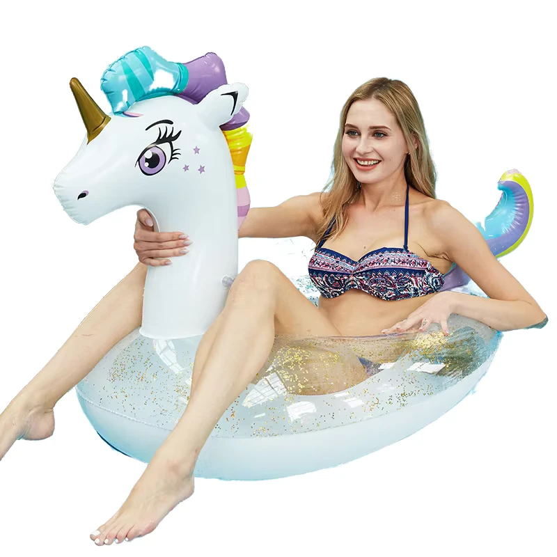 Tubes flottants gonflables de 150*85*85 cm, flotteur de piscine en PVC, anneau de natation licorne pour jouets de piscine