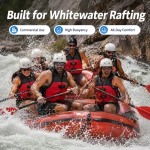 150N Wildwasser PFD Rafting Schwimmweste für Kajakfahren Flussrettung Kommerzielles Rafting