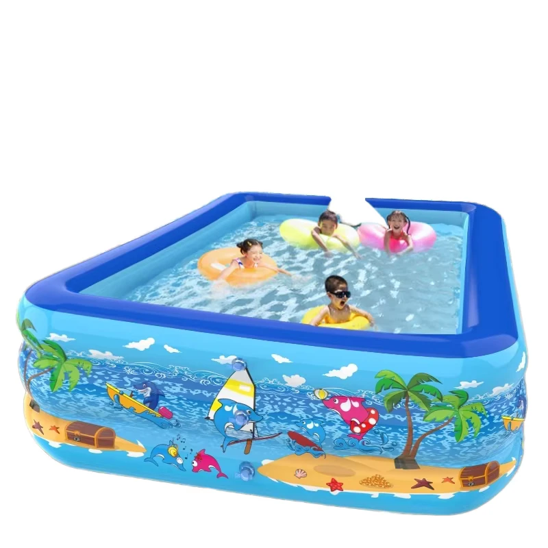 150cm PVC opblaasbaar zwembad, handig en draagbaar, duurzaam voor gezinnen en kinderen, leuk waterzwemactiviteit voor kinderen