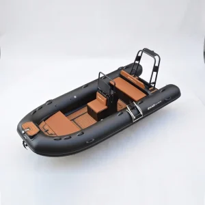 Kapal RIB Aluminium 15ft 4,6m Tender Yacht Alu Hull Kapal Inflatable Kaku dengan Konsol Kemudi dan Kursi