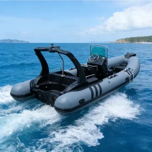 15ft Hoge Snelheid Opblaasbare RIB Boot Met Versterkte Achtersteven Geschikt Voor Buitenboordmotor Voor Watersporten en Racen