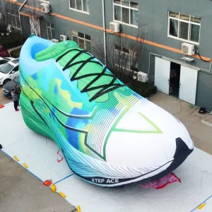 15m Brand Promotion Giant Advertising Inflatables Custom Blow up Artistic Model Inflatable Shoe Sculpture with LED