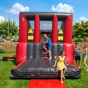 15×4.6 Meters Kids and Adults Wipeout Inflatable Obstacle Course With Big Rollers