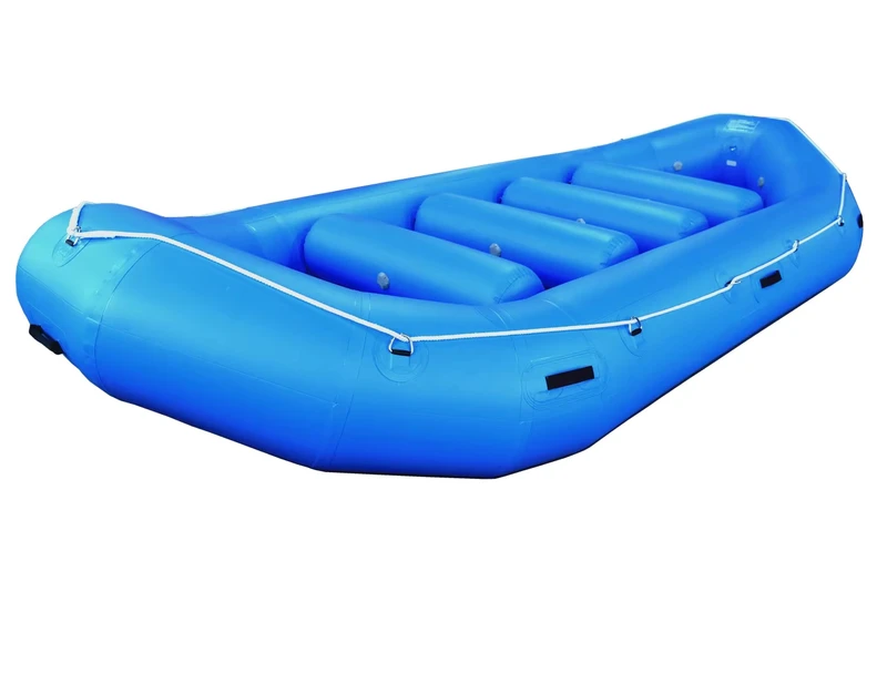 16 Fuß 1.2mm Weißes Wildwasser-Rafting Aufblasbares Boot mit Driftfähigkeit 12 Personen Kapazität