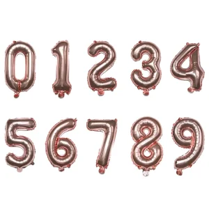 16 Inch US Version Thin Body Small Aluminum Film Digital Balloons 0 9 Birthday Decoration