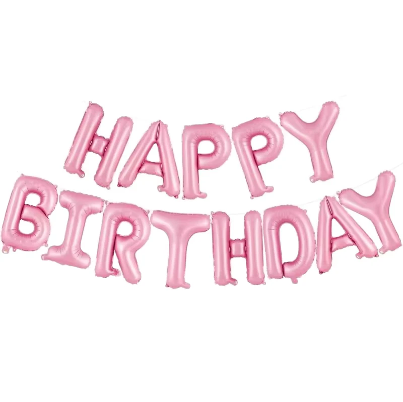 16-inch HAPPY BIRTHDAY Foil Balloon Banner Inflatable Party Decor and Birthday Decorations for Women Men Boys Girls Kids
