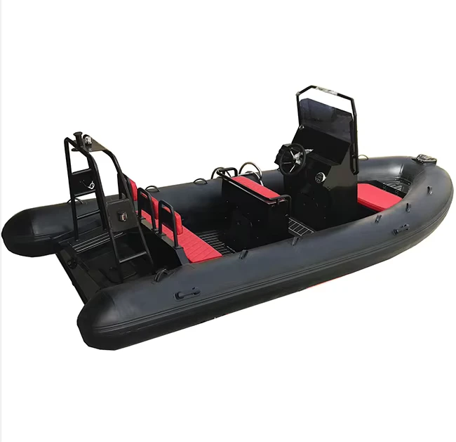 Perahu Inflatable Rigid Aluminium Berperforma Tinggi 16' dengan 500 PVC Hypalon Kayak Memancing Inflatable