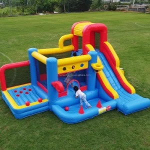 16FT Commercial Grade Bounce House PVC Inflatable Bounce House with Slide Large Bounce House for Party Business Rental 16x16x10ft