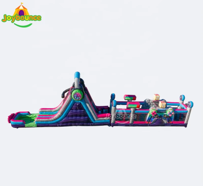 16ft Inflatable Water Slides Commercial Dual Lane Inflatable Water Slide Inflatable Obstacle Course with Water Slide