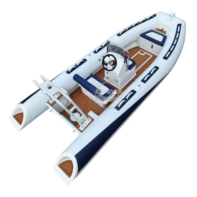 Barco de Remo Inflável RIB de Alumínio Hypalon de 16 pés com Motor de Popa