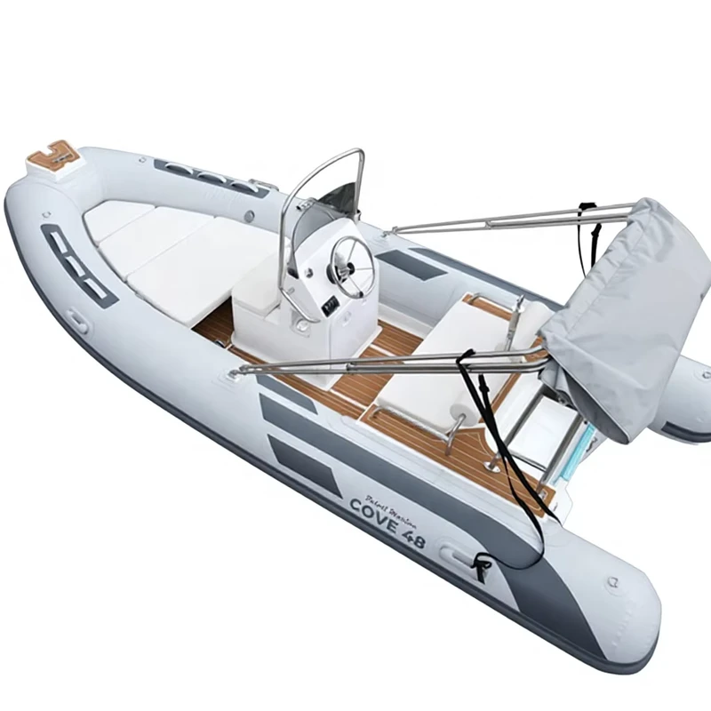 16ft Sport Luxury Fiberglass RIB 480 Deep V Hypalon Yacht RIB Inflatable Rigid Boat