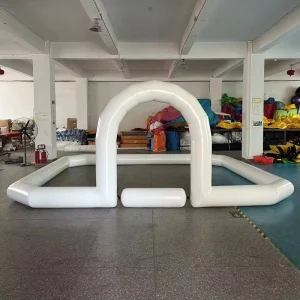 16x16ft Inflatable Go Kart Race Track Outdoor Inflatable Track Race for Bumper Car Attractive Inflatable Race Track