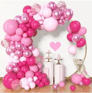 18 12 10 5 Zoll Latex Metallic Konfetti Lila Ballons Zubehör Latex Girlande Ballonbogen Set für Hochzeit Geburtstagsparty