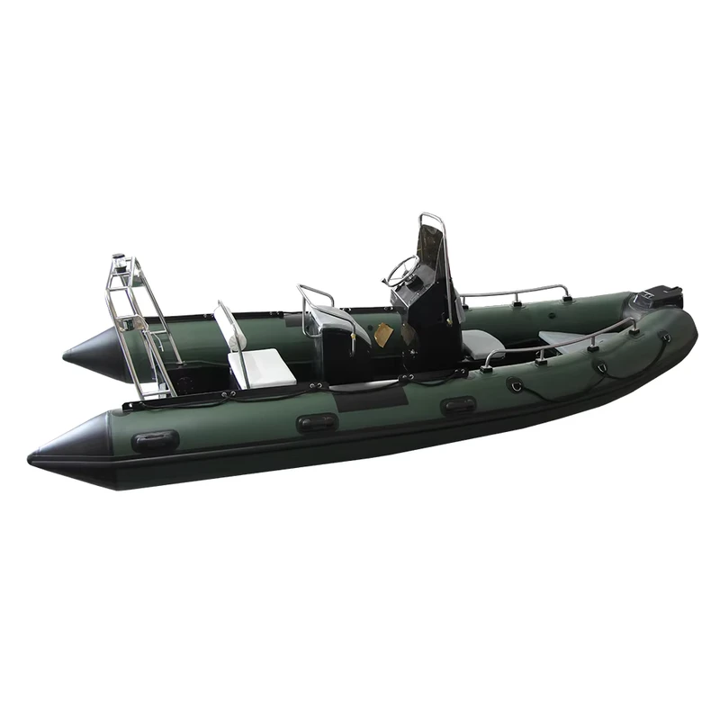 18フィート RHIB 540 ディープV ファイバーグラス剛性インフレータブルカヤック サンデッキ付き