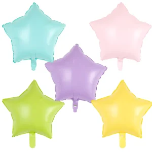18 Inch Glossy Star Balloon Printed Aluminum Foil Inflatable Party Balloon for Graduation Birthday Anniversary