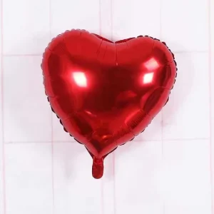 45 cm Einfarbiger Herzförmiger Aluminiumfolie Ballon für Hochzeiten, Valentinstag, Weihnachten & Abschlussfeiern