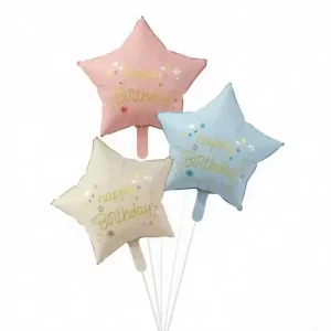 18” Matte Pink Blue Matt Star Inflatable Foil Balloon Happy Birthday Wedding Valentine’s Days Baby Shower Party Decor