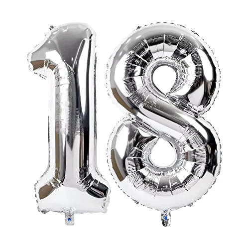 18 Zoll 0 9 Nummer Folienballon Frohes Neues Jahr Hochzeitsgeburtstagsdekoration 18" Roségold Silber Ballon für Party