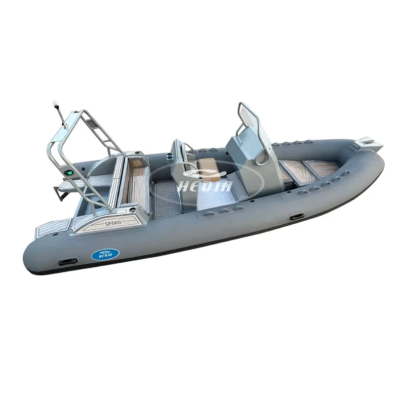5,6 Meter Aufblasbares Kajak mit Außenbordmotor, Aluminiumrumpf, T-TOP Rumpfdesign, Hypalon oder PVC-Material, schnelles Rettungs-Kajak