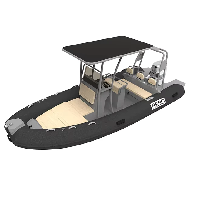 18-foot Aluminum Rigid 560 V Hull Hypalon Inflatable Kayak with Sun Deck