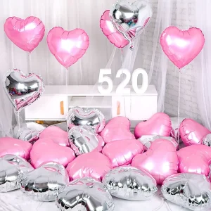18Inch Giant Heart Foil Helium Decoration Balloons for Christmas Wedding Birthday Anniversary Holiday Party Decor