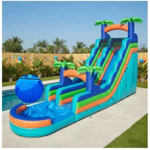 18ft 20ft Marble Color Swimming Pool Water Park Large Water Slides Inflatable for Kids and Adults