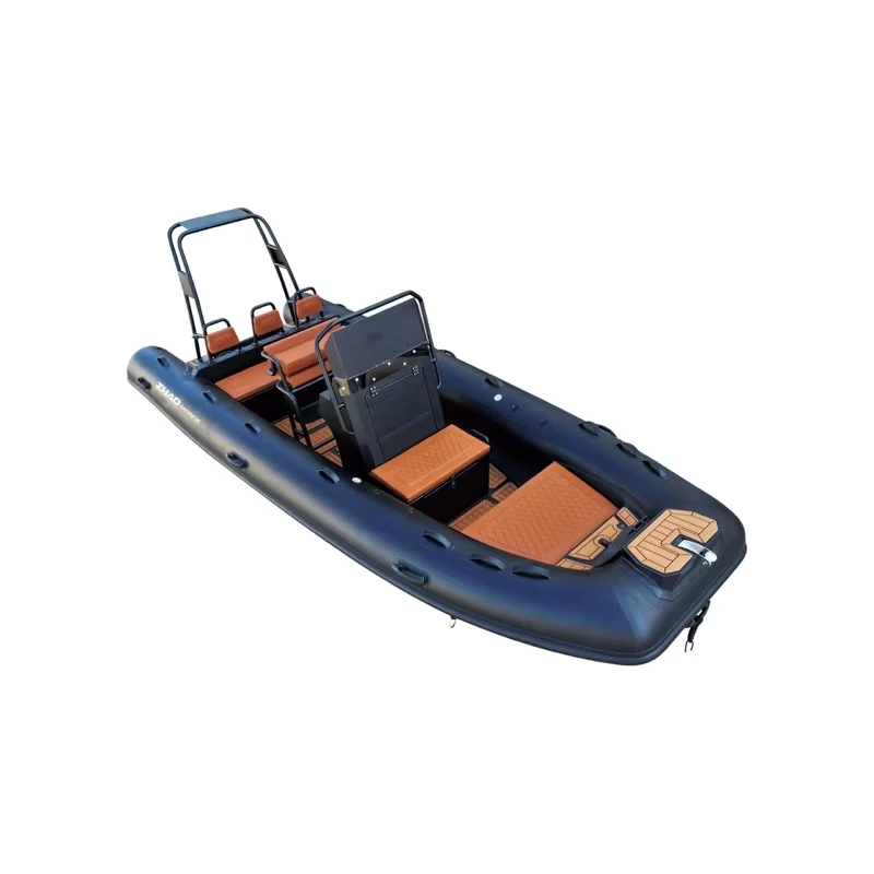 18ft 5.6m Aluminum Hull RIB Boat Rigid Inflatable Boat with T Top and Center Console Alu RIB